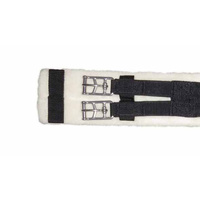 Equinenz Wool Lined Dressage Girth [Size: 20" / 50cm] [Colour: Black with black elastic]