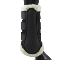 Equinenz Breathable Wool Brushing Boots(Colour:Black,Size:XXL)