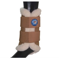 Equinenz Breathable Wool Brushing Boots(Colour:Caramel,Size:M)
